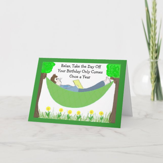 Humous Guy Birthday Kort (Framsida)