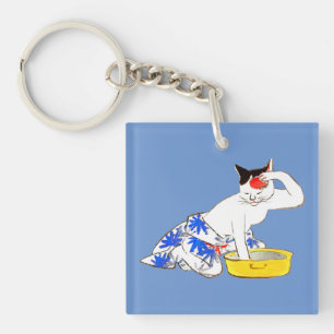 Humous Japansk Cat Bathing I
