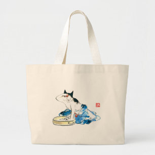 Humous Japansk Cat Bathing II Jumbo Tygkasse