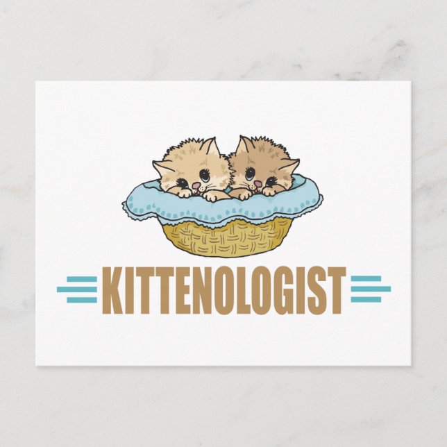 Humous Kitten Älskare Vykort (Framsida)