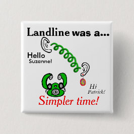Humous Landline Telefoner Personlig Namn Knapp