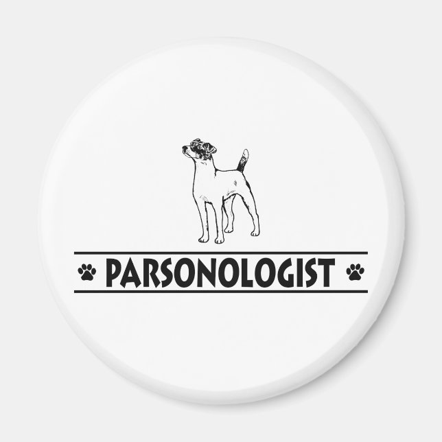 Humous Parson Russell Terrier Magnet (Framsidan)