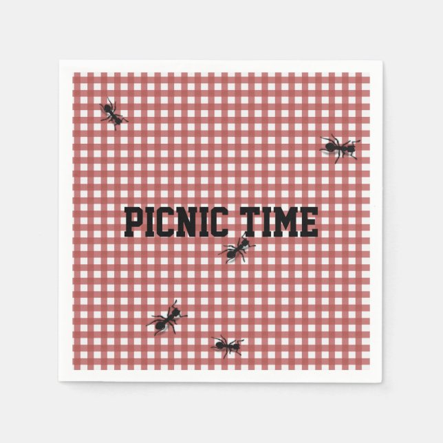 Humous Picnic Ants Anpassningsbar Napkins Pappersservett (Framsidan)