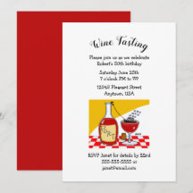 Humous Port Vin Födelsedagsfest inbjudan