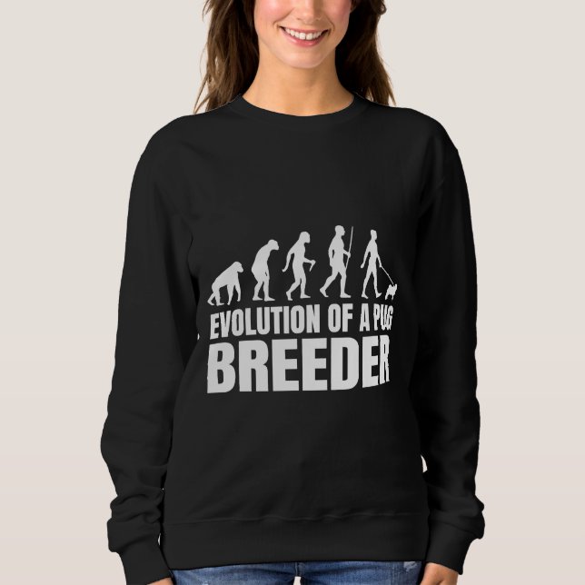 Humous Pug Breeders Evolution Quote Classic T-Sh T Shirt (Framsida)