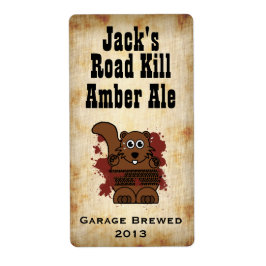 Humous Road Döda Home Brew Beer Label Fraktsedel