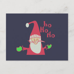 Humous Santa med Festive Ho Ho Ho Vykort