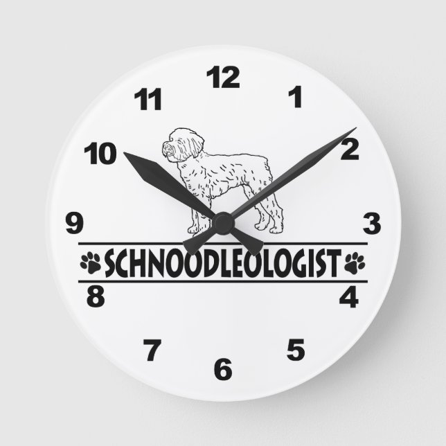 Humous Schnoodle Rund Klocka (Framsida)