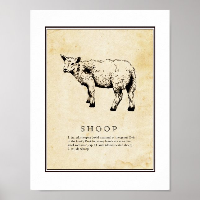 Humous Scientific Illustration - Shoop (Sheep) Poster (Framsidan)