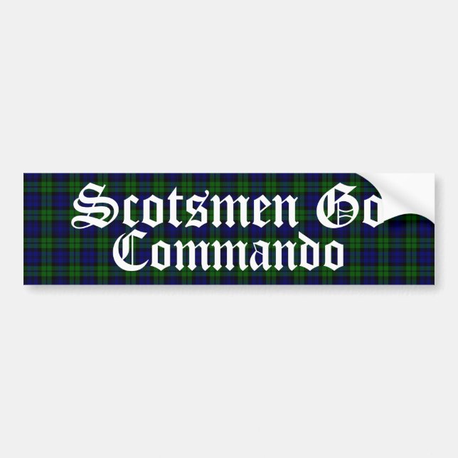 Humous Scotsmen Tartan Play Bumper Sticker Bildekal (Framsidan)