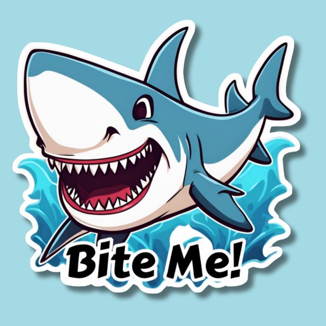 Humous Shark Bita Me Watersecure Klistermärken (Skapare uppladdad)