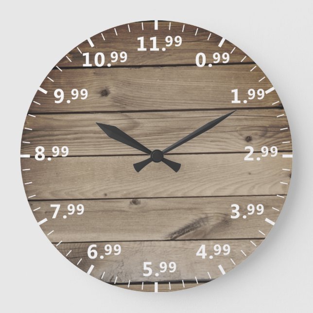 Humous Shop Pricing Clock - Shopper Time Humor Stor Klocka (Framsida)