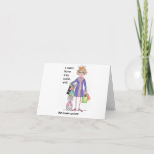 Humous shopping Queen Card Kort