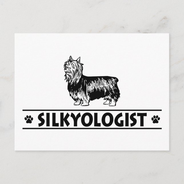 Humous Silky Terrier Vykort (Framsida)