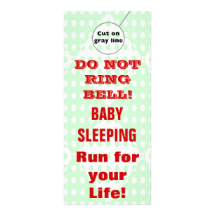 Humous Sleeping Baby Door Hangers Doorhanger Reklamkort
