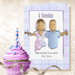 Humous Son Funny Sayed Tecknad Ethnic Birthday Kort<br><div class="desc">Tycker din son om en bra skrattar? Det här humoristiska födelsedagskortet har en underbar slagit linje för att få ett leende på ansikte</div>