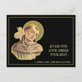 Humous St. Anthony Religiösa Catholic Prayer Vykort