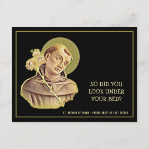 Humous St. Anthony Religiösa Catholic Prayer Vykort