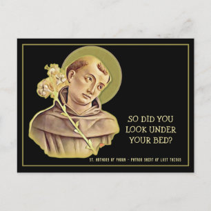 Humous St. Anthony Religiösa Catholic Prayer Vykort