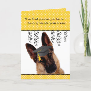 Humous Studenten Card med tyska shepherd Kort