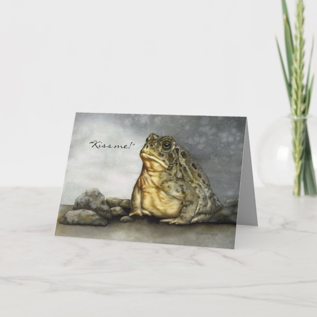 Humous Toad Birthday Card Kort (Framsida)