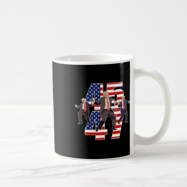 Humous Trump underlig Victory Dance Trump Dancing  Kaffemugg (Höger)