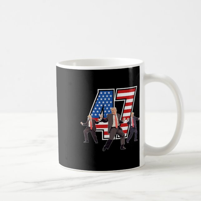 Humous Trump underlig Victory Dance Trump Dancing  Kaffemugg (Höger)