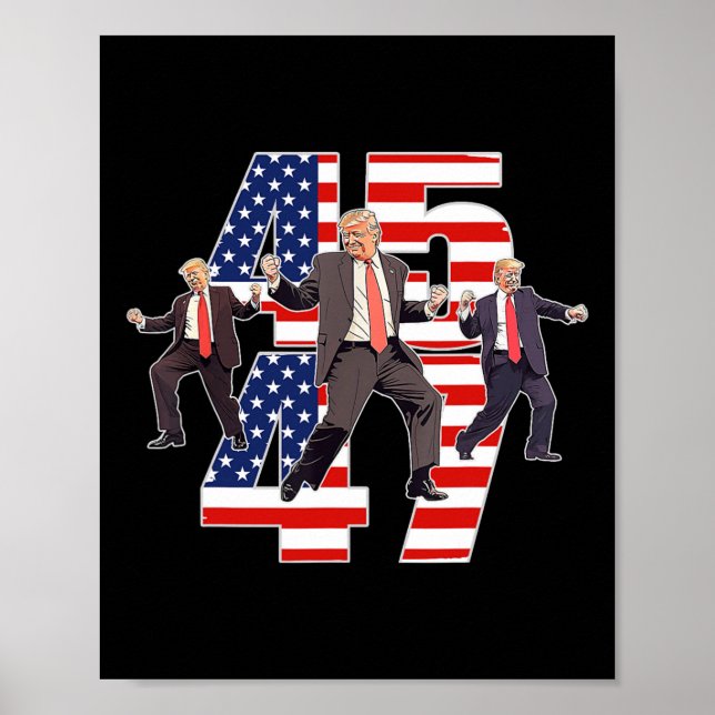 Humous Trump underlig Victory Dance Trump Dancing  Poster (Framsidan)