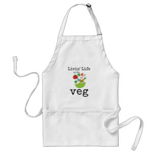 Humous Vegan Livin Life on Veg Quote Förkläde