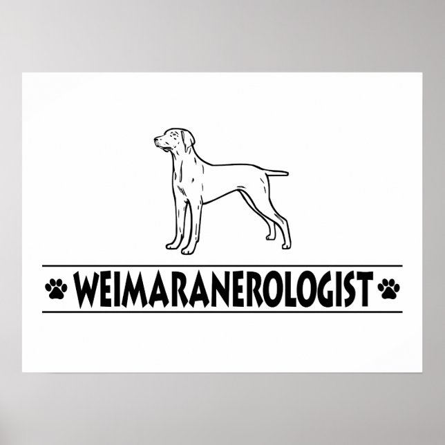 Humous Weimaraner Poster (Framsidan)