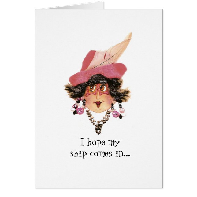 Humous Whimsical Dam Card Hälsningskort (Framsidan)