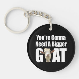 Humous White Goat on Black Background