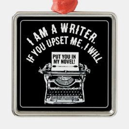 Humous Writer-citat Julgransprydnad Metall