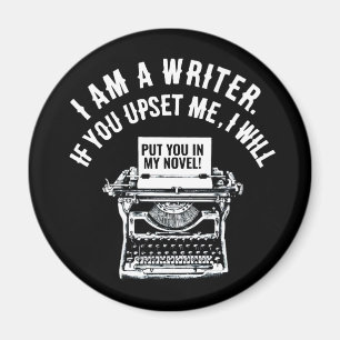 Humous Writer-citat Magnet