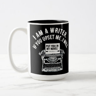 Humous Writer-citat Två-Tonad Mugg
