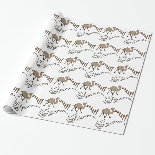 Hump Daayyy White Wrapping Papper Presentpapper (Utrullad)