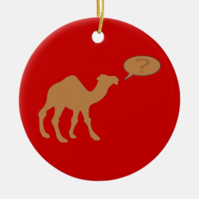 Hump Day Camel Julgransprydnad Keramik (Framsidan)