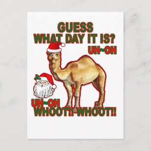 Hump Day Camel jultomte T-shirt NJ.png Helg Vykort