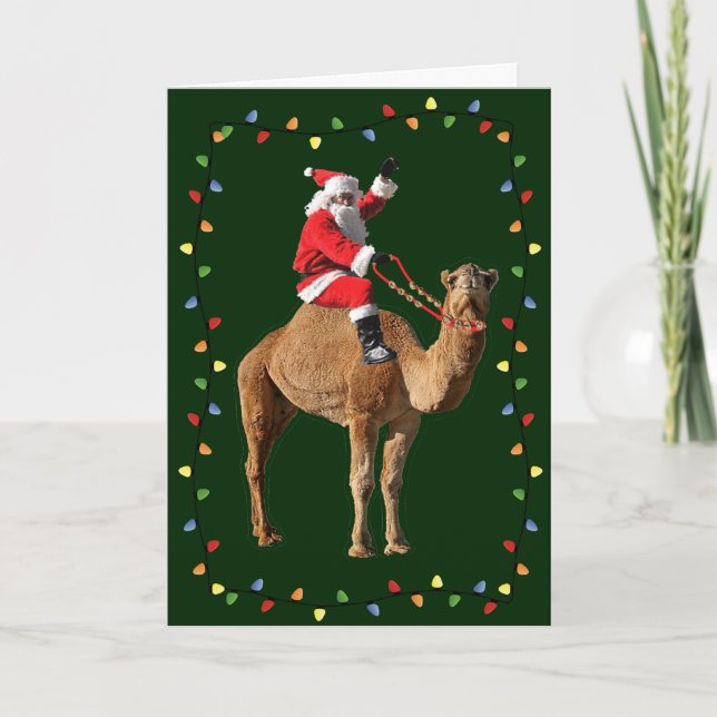 Hump Day Camel & Santa God jul Card Helgkort (Framsida)
