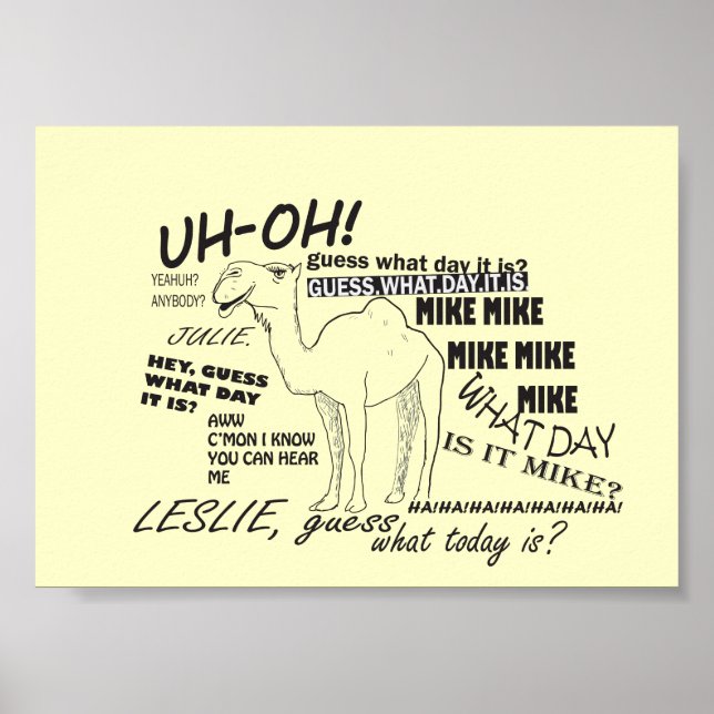 Hump Day Funny Camel Poster (Framsidan)