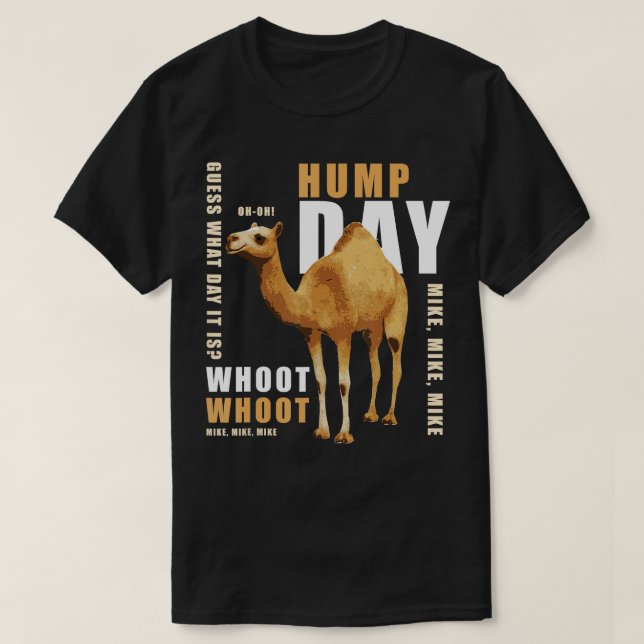 Hump Day Shirt vet vilken dag det är kamel T Shirt (Design framsida)