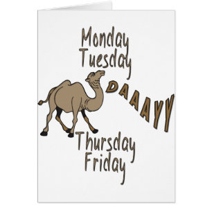 Hump Day-veckodagar Hälsningskort