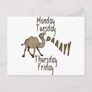 Hump Day-veckodagar Vykort