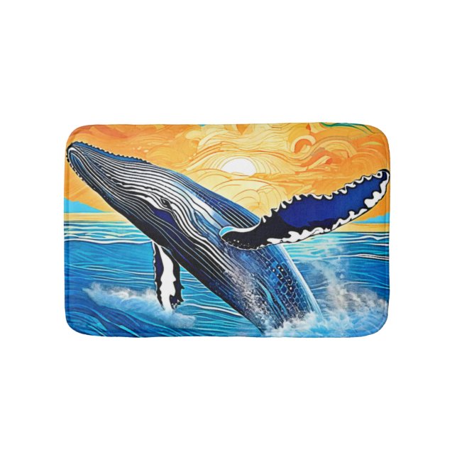 Humpback Sunset Leap Art Badrumsmatta (Framsidan)