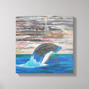 Humpback val canvastryck