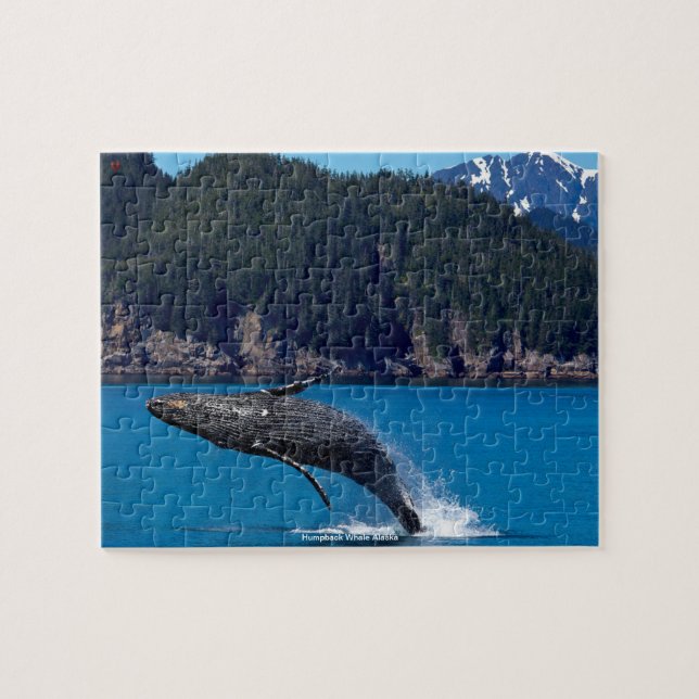 Humpback Whale Alaska Jigszle Puzzle Pussel (Horisontell)