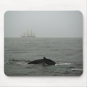 Humpback Whale and Tall Frakt Mousepad Musmatta
