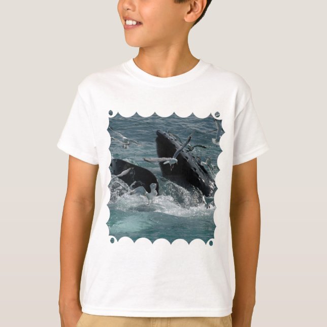 Humpback Whale Children's Sweatshirt Tee (Framsida)