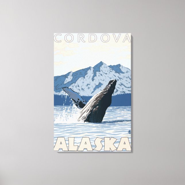 Humpback Whale - Cordova, Alaska Canvastryck (Framsida)