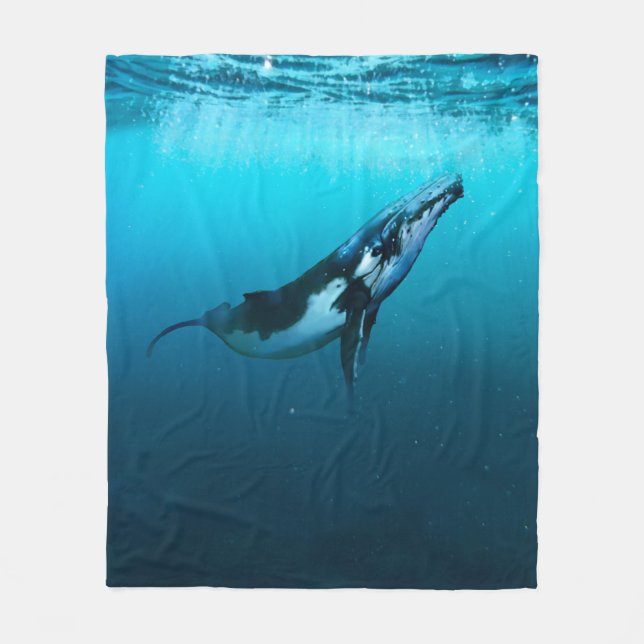 Humpback Whale Fleecefilt (Framsidan)